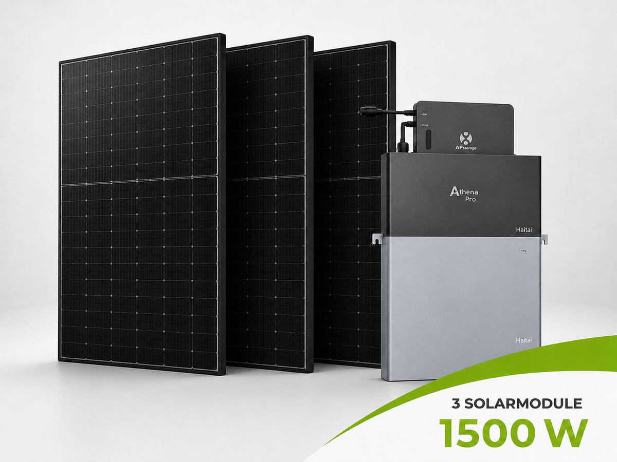 Strom-Plus-Paket mit 3 Solarmodule · Hailei Athena Pro – 7,36 kWh
