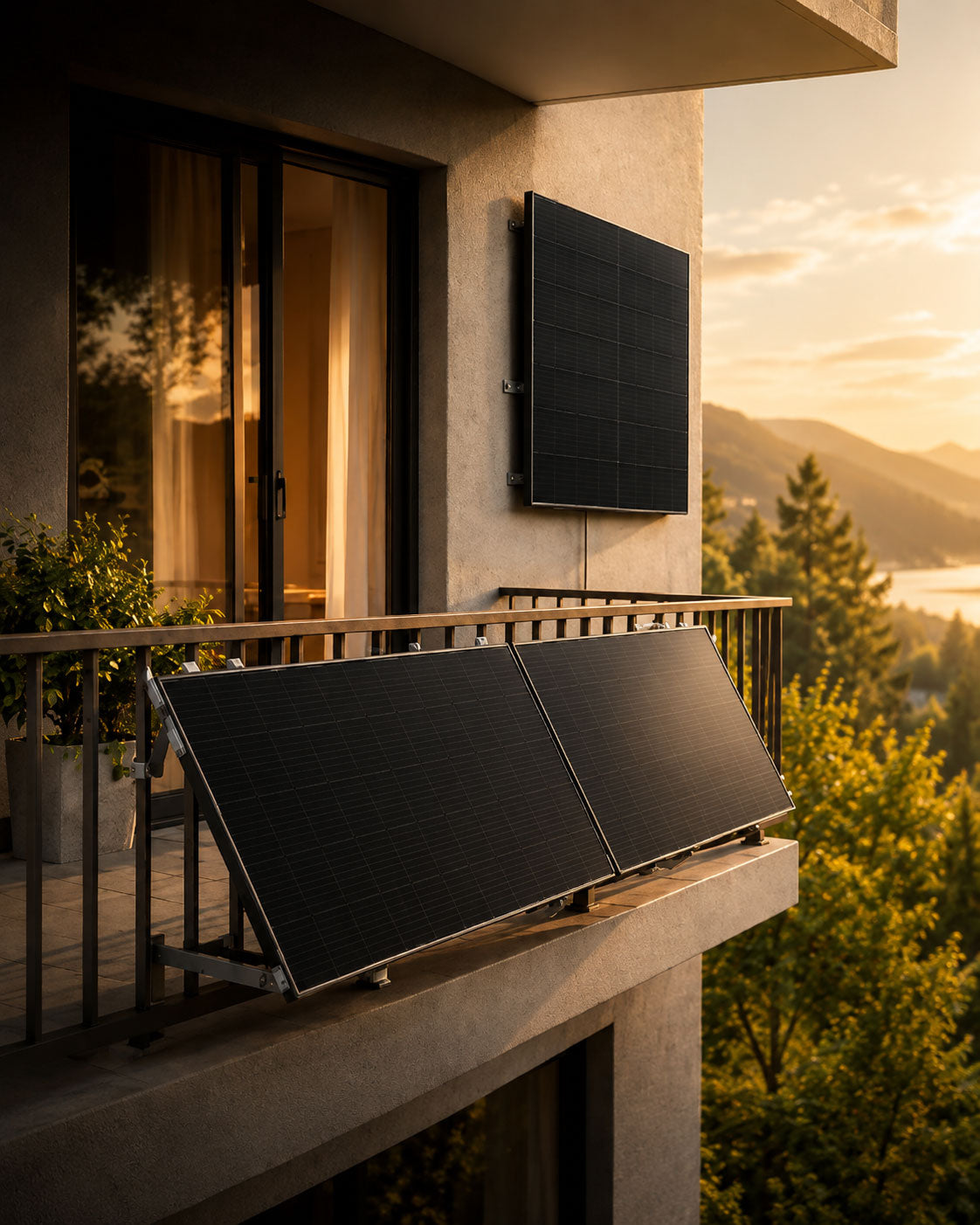 Solarmodule für Balkon- & Wandmontage